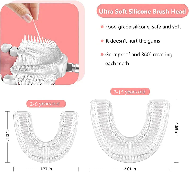 Brosse à dents électrique U-Shape pour enfants