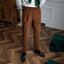 Corduroy Straight High Waist Casual Pants for Men