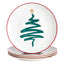 Ensemble de 4 assiettes à dîner en porcelaine de Chine pour les fêtes de Noël Swuut
