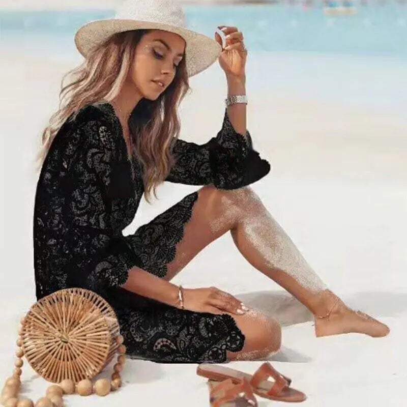 Couverture Maxi en Dentelle Boho pour Femmes - Maillots de Bain d'Été