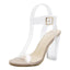 Jelly Crystal Leopard Open-Toed High Heels