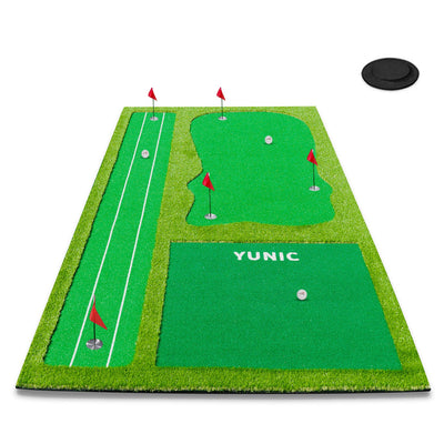 Yunic Golf Premium 8ft x 16ft Putting Green with Elevation Slope - Korvel