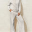 Collared Sweatshirt and High Waist Pants Active Set