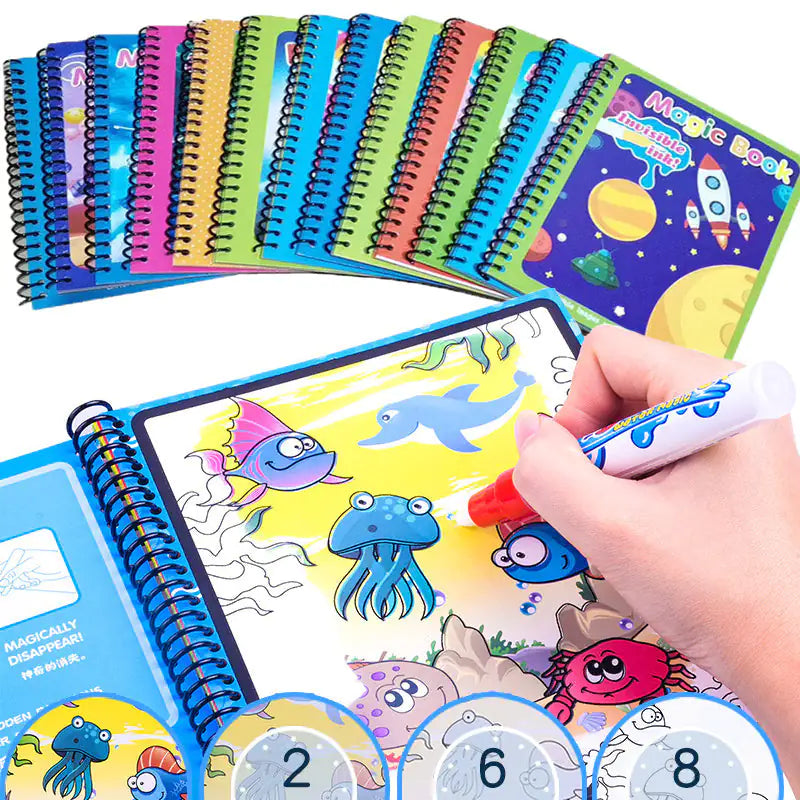 Libro de Pintura Mágica con Agua para Niños