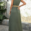 Robe midi sans manches à boutons décoratifs élégante