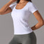 Square Neck Active T-Shirt with Detachable Chest Pads