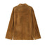 Elegant Retro British-Style Suede Jacket for Women