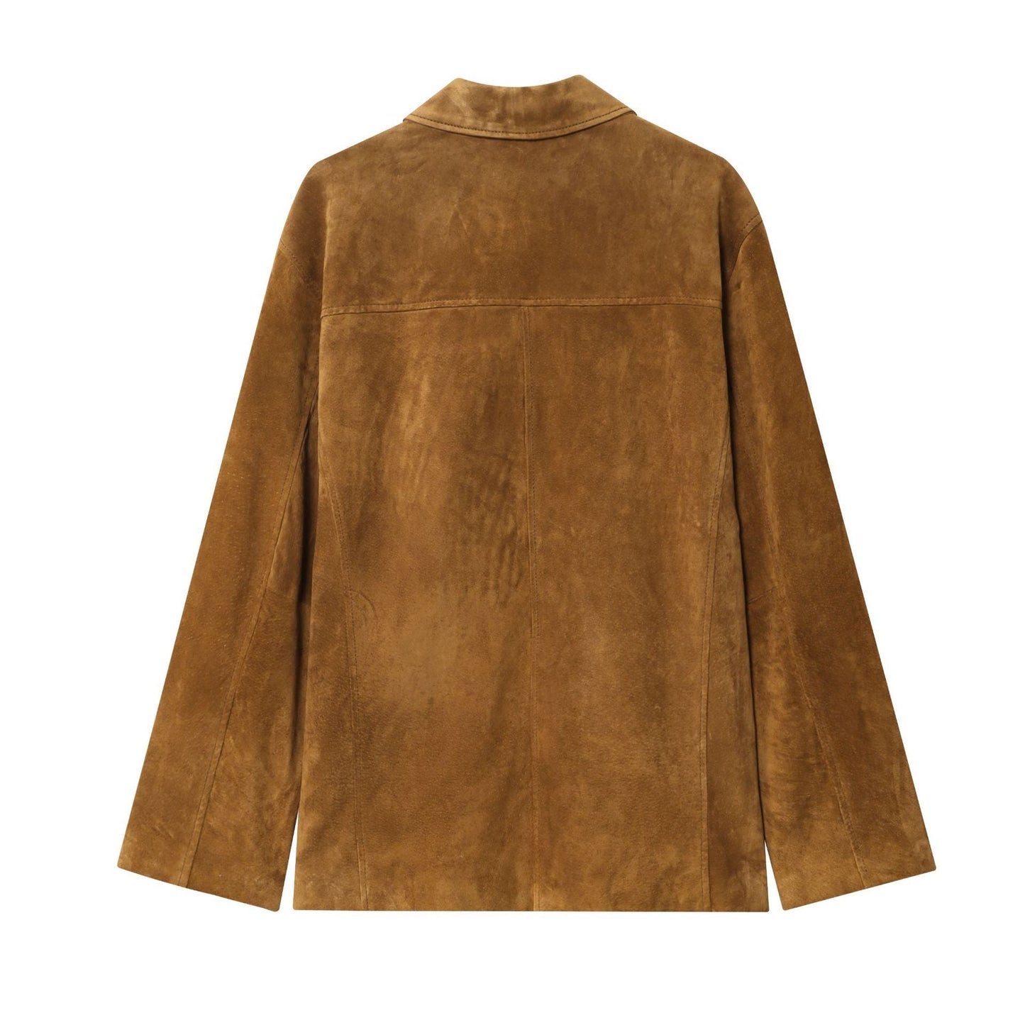 Elegant Retro British-Style Suede Jacket for Women