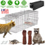 Humane Live Cat Trap Cage with Waterproof Cover