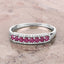 Anillo de Compromiso de Rubí de 0.47 Quilates y Diamante Blanco en Oro Blanco de 14K