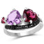 4.07 Carat Genuine Amethyst & Rhodolite Sterling Silver Ring