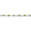Pulsera Infinito de Diamante y Peridoto Creado en Laboratorio de Plata Esterlina .925