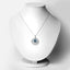 Colgante de Topacio Azul Suizo de 8.75 Quilates en Plata Esterlina