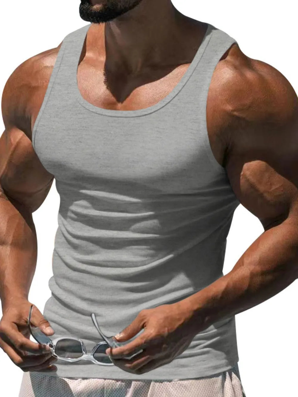 Débardeur à larges bretelles pour hommes grande taille