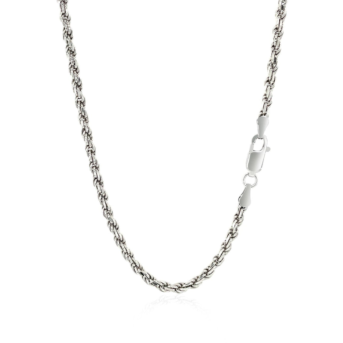 Sterling Silver 2.9mm Diamond Cut Rope Chain