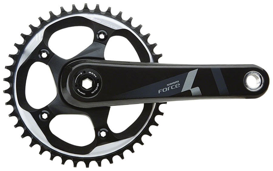 Manivelle SRAM Force 1 - 170mm 10/11 vitesses 42t BB30/PF30 Noir