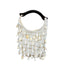 French Chictastic Cloud Shell Beaded Cream Handbag