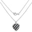 1.55 Carat Genuine Blue Sapphire & White Topaz Pendant in Sterling Silver