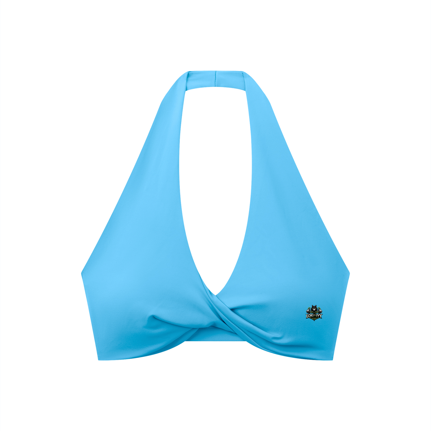 Soutien-gorge de sport à col halter plissé pour femmes Loki & Ivy