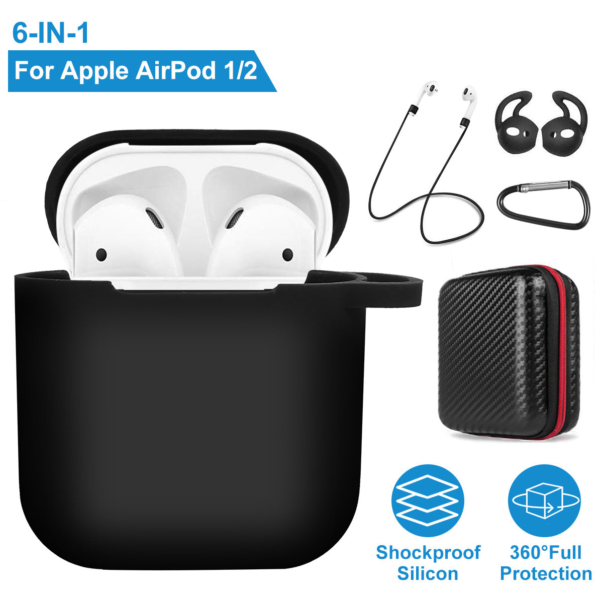 Premium Silicone Case for Apple AirPods 1 & 2