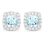 Ensemble de bijoux en topaze bleue et topaze blanche de 4,62 carats