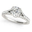 14k White Gold Split Shank Diamond Engagement Ring