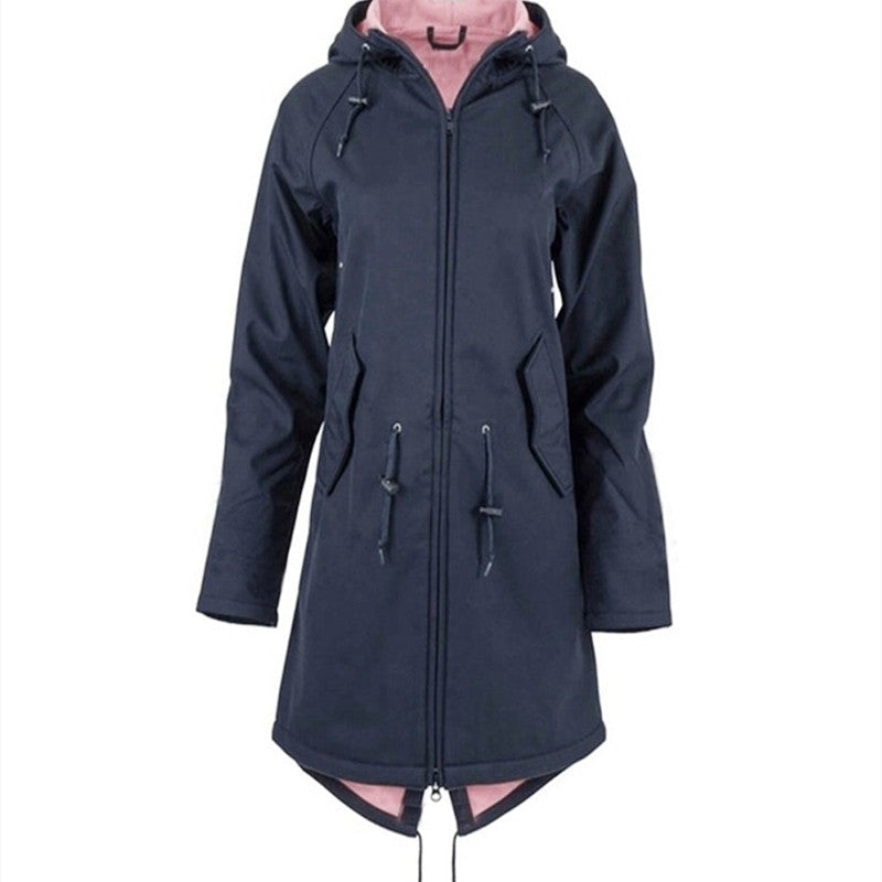 Veste en polaire élégante pour femmes - Manteau mi-long stylé
