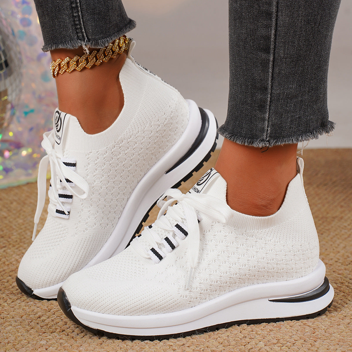 Plus Size Fashion Platform Flat Pumps for Women