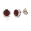 Natural 1.20ct Garnet Stud Earrings in Sterling Silver