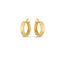 Créoles Huggie Texturées en Or Jaune 14k