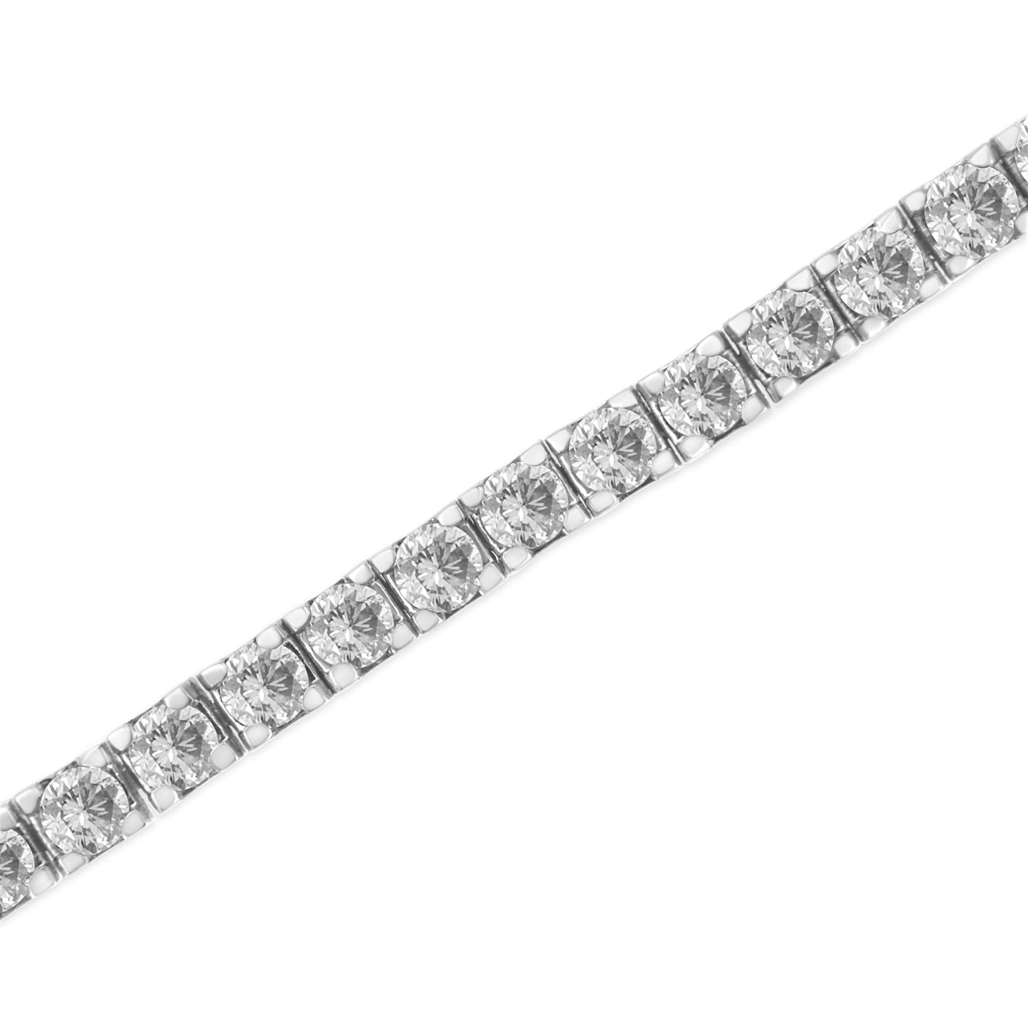 Pulsera Clásica de Tenis de Diamante Creado en Laboratorio de Oro Blanco de 14K - 7.25"