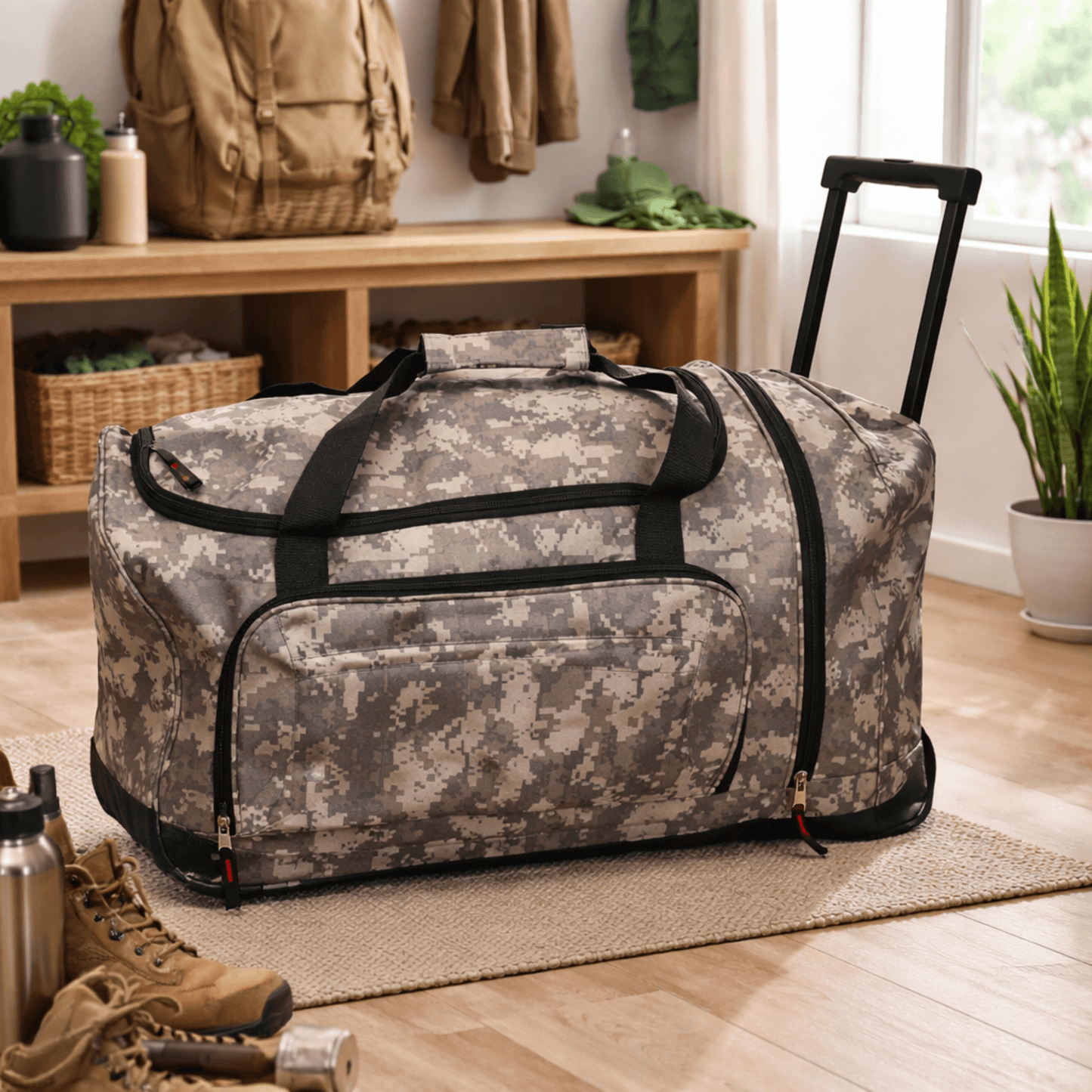 WSK Tactical Survival Bag with Wheels for Emergency Gear - Korvel
