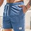 Lace-up Drawstring Corduroy Jogger Shorts for Men