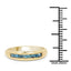 Anillo de Compromiso de Diamante Azul Baño de Oro Amarillo de 14K