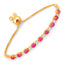 Elegant Ruby and Diamond Sterling Silver Bracelet