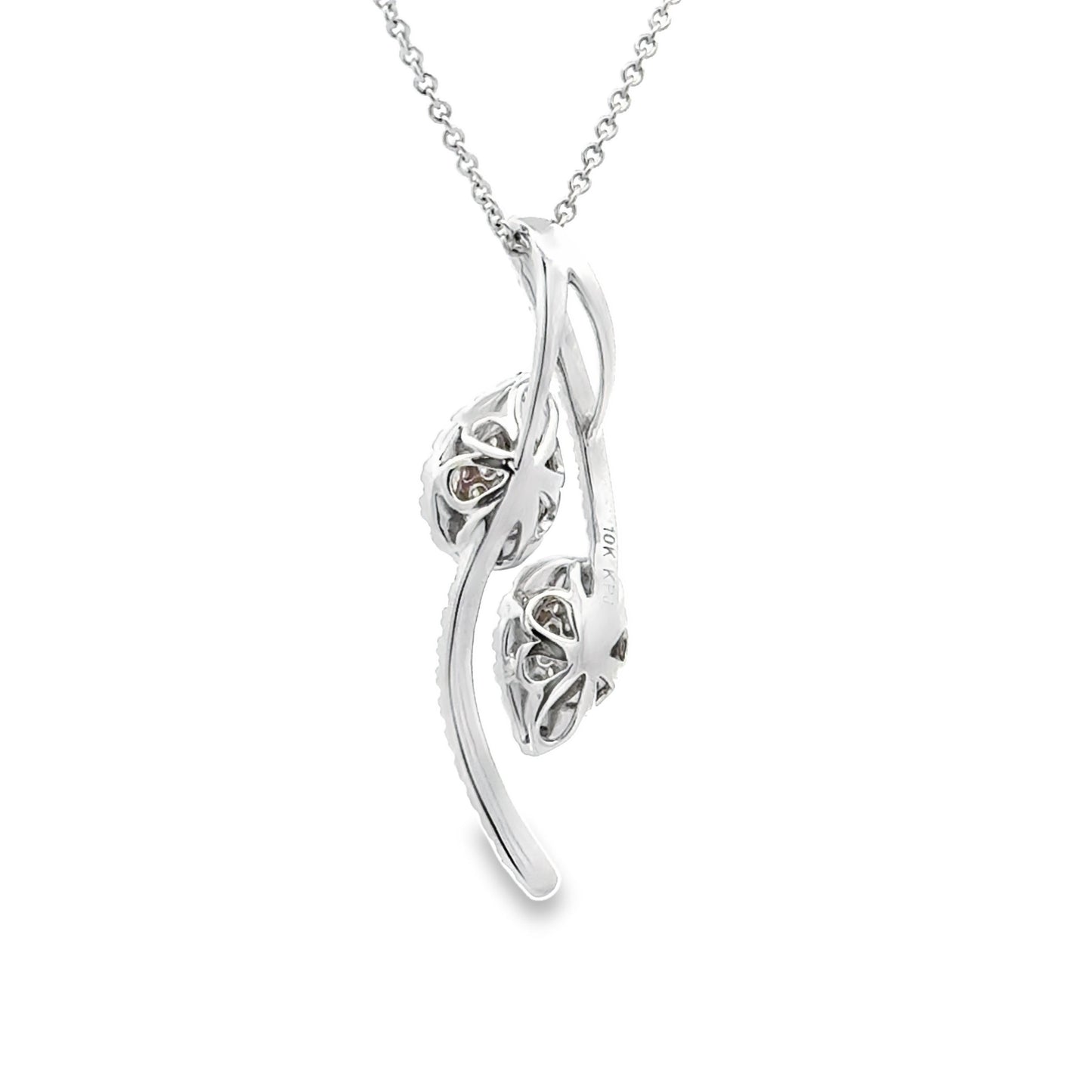 Genuine .50ct Diamond Pendant in 10KT White Gold