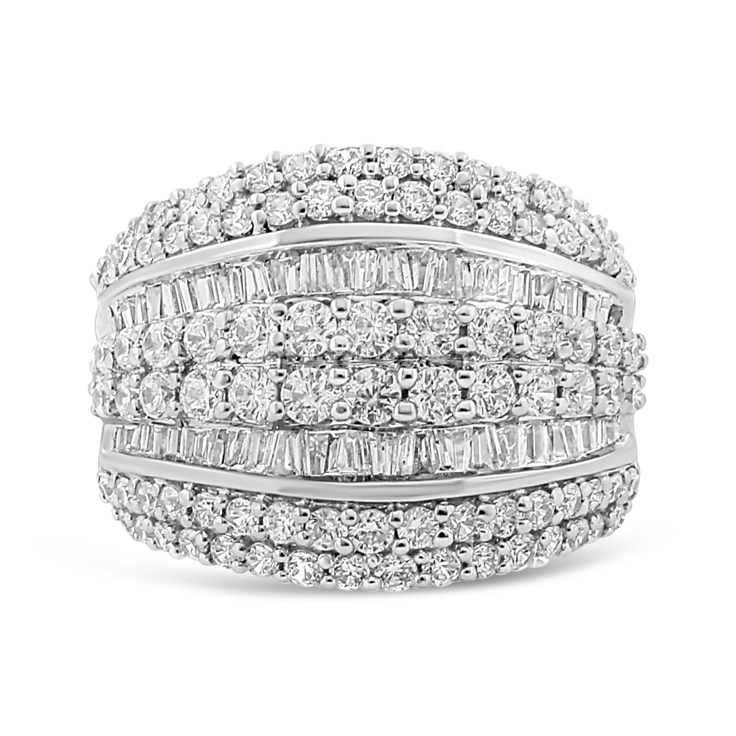 Bague en diamant en cluster en argent sterling .925 de 2,00 cttw - Taille 7