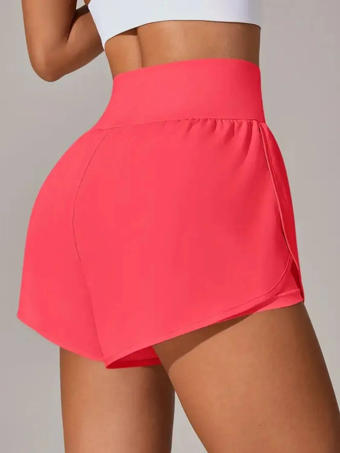 Shorts Actifs Taille Haute avec Poches