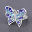 Bague en Tanzanite et Topaze Bleue Suisse de 3,60 Carats en Argent Sterling