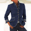 Multi-button Color Matching Women's Woolen Jacket