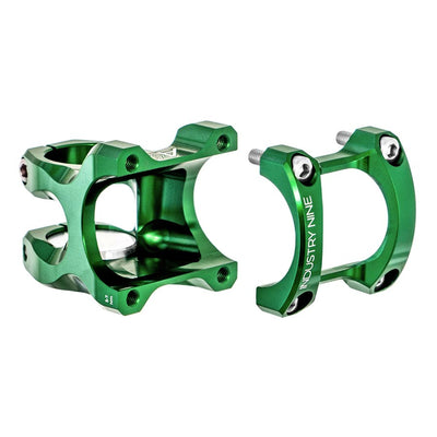 Industry Nine A318 Stem - Diámetro de 31.8mm, Longitud de 40mm, Ángulo de 6°, Verde