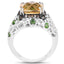 Elegant Citrine & Diamond Cocktail Ring in Sterling Silver