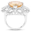 Anillo de Compromiso de Plata Esterlina con Citrino de 5.71 Quilates