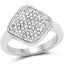 0.23 Carat Genuine White Diamond Sterling Silver Engagement Ring