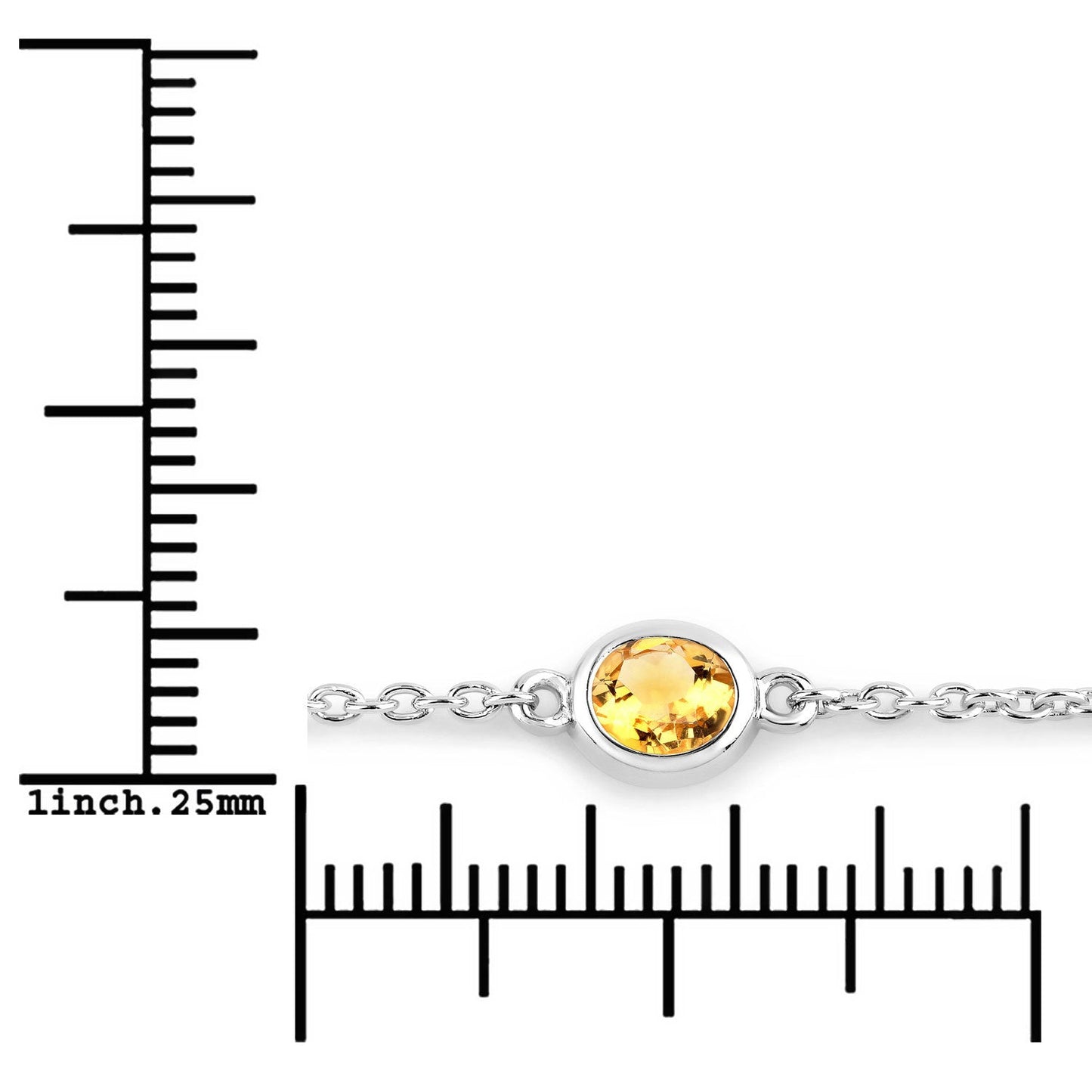 Bracelet en argent sterling .925 de 1,83 carat avec pierres multi-stones