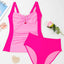 Tankini 2 pièces à contrôle du ventre froncé