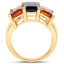 Anillo de Cuarzo Ahumado y Citrino de 8.14 Quilates Baño de Oro Amarillo de 14K