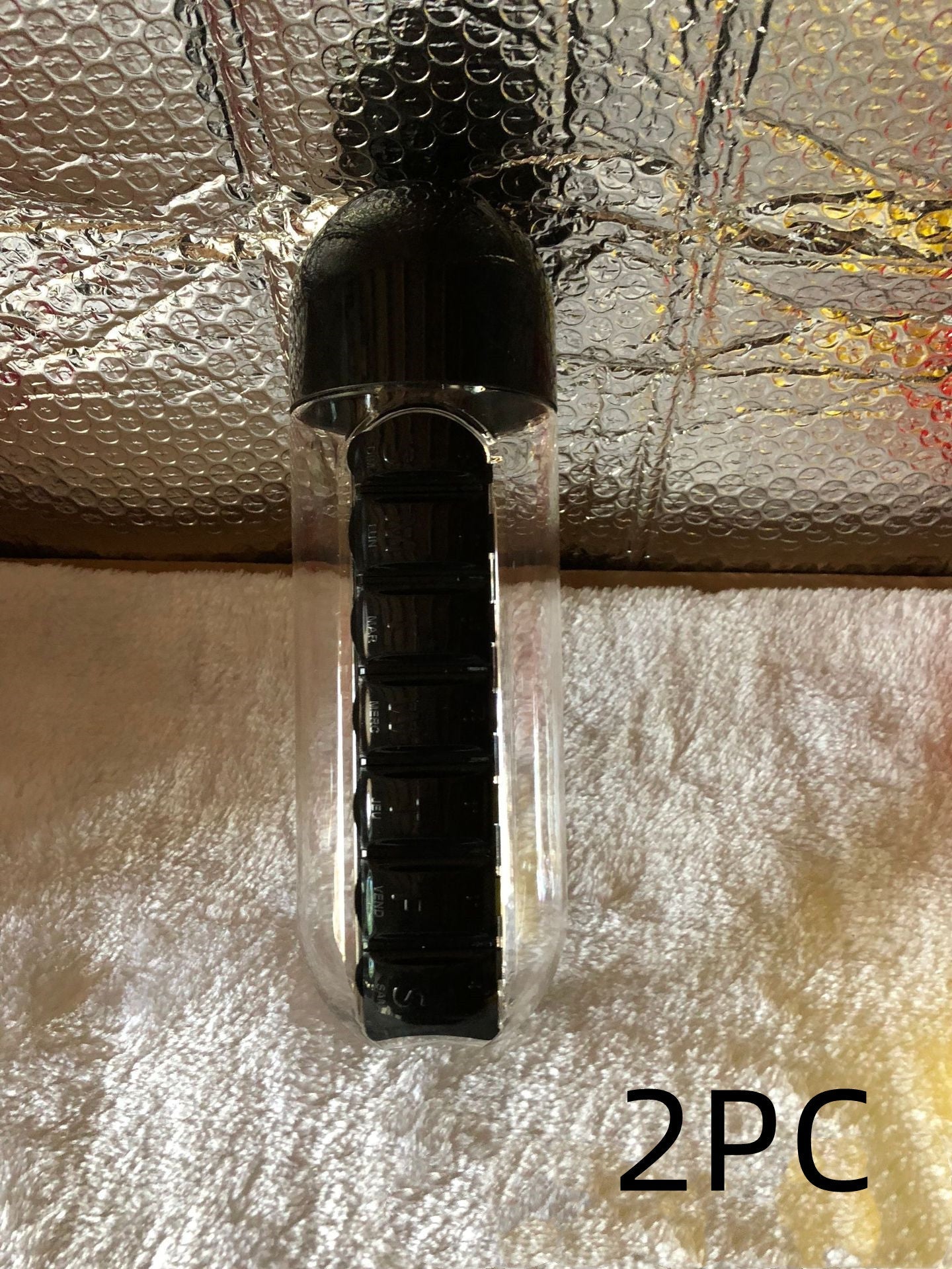 Premium Water Bottle with Pillbox Organizer