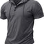 Camiseta Henley con Capucha Casual para Hombre en Tallas Grandes