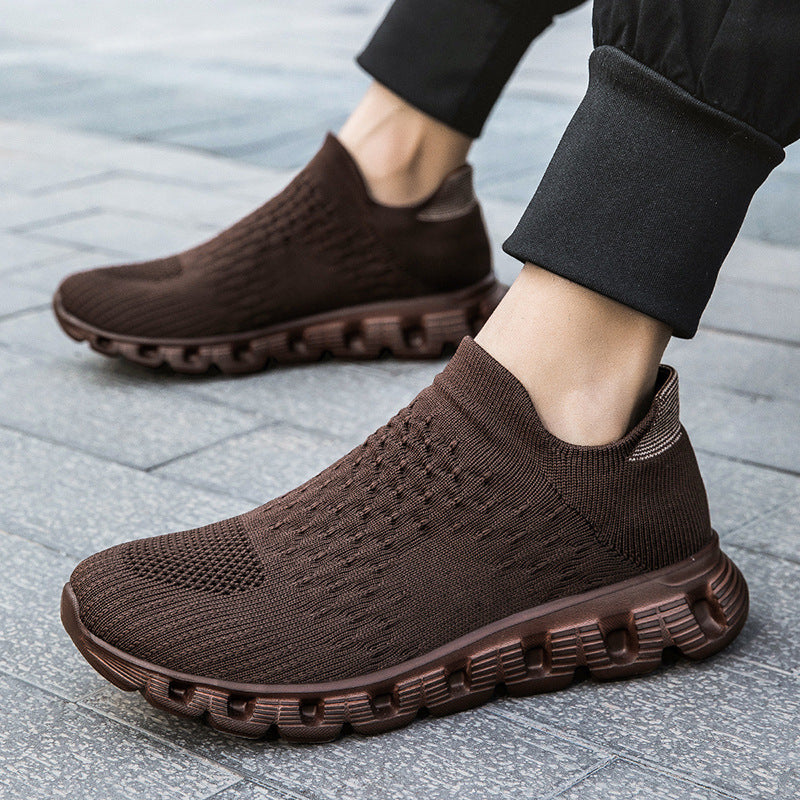 Slip-On Plus Size Women's Flying Woven Sneakers